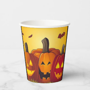 Halloween-Kürbis Pappbecher
