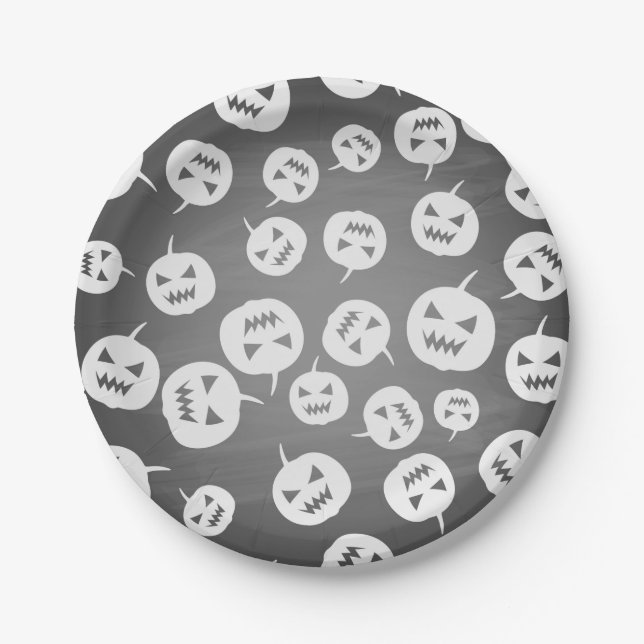 Halloween-Kürbis Pappteller (Vorderseite)