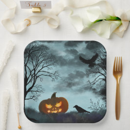 Halloween-Kürbis Pappteller