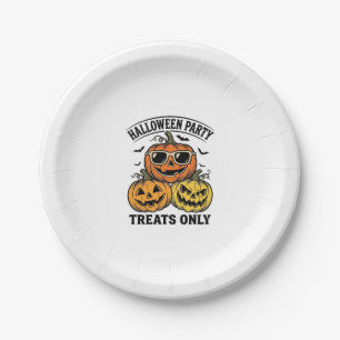 Halloween-Kürbis-Party Vintage Jack O Lantern-Shi Pappteller