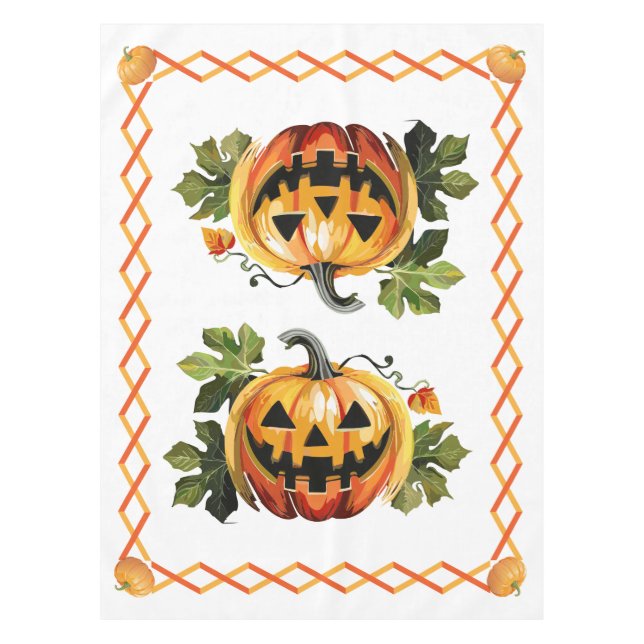 Halloween-Kürbis-Patch  Tischdecke (Vorderseite)