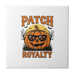 Halloween-Kürbis-Patch Vintage-Jack-O-Lantern-Shi Fliese
