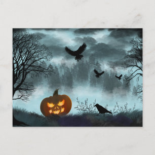 Halloween-Kürbis Postkarte