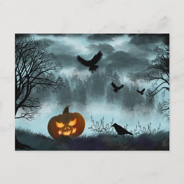Halloween-Kürbis Postkarte (Vorderseite)