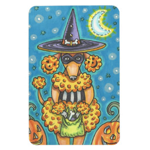 HALLOWEEN-KÜRBIS-PUDDEL, HUND-MAGNET MAGNET