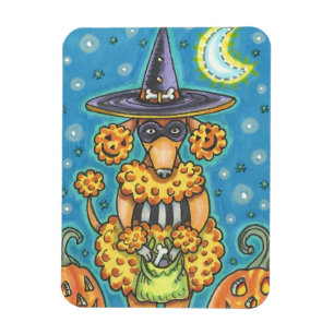 HALLOWEEN-KÜRBIS-PUDDEL, HUND-MAGNET MAGNET