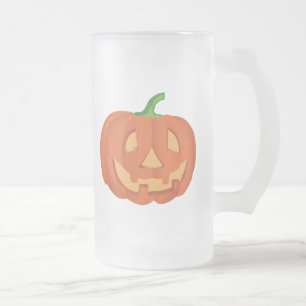 Halloween Kürbis / Pumpkin-Tasse Mattglas Bierglas