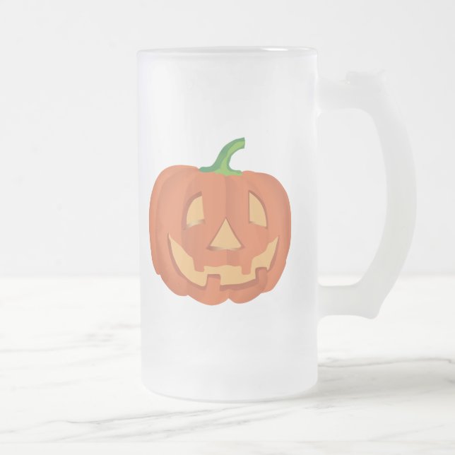 Halloween Kürbis / Pumpkin-Tasse Mattglas Bierglas (Rechts)