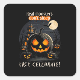Halloween-Kürbis Quadratischer Aufkleber