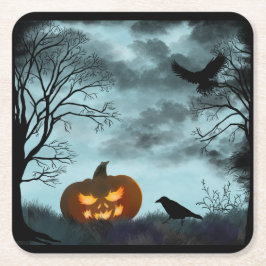 Halloween-Kürbis Rechteckiger Pappuntersetzer