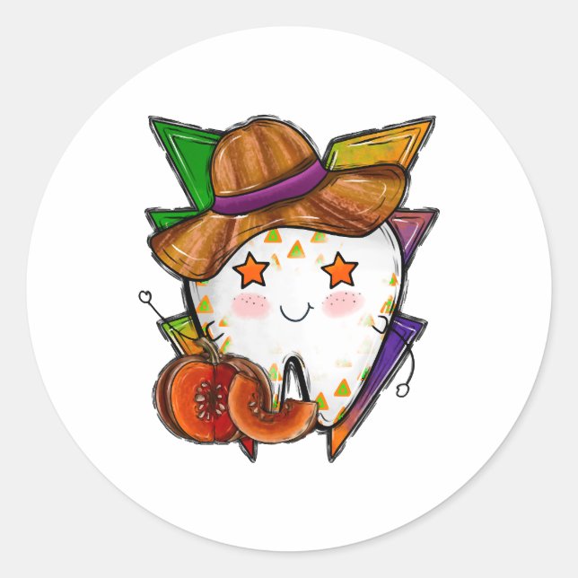 Halloween-Kürbis Runder Aufkleber (Vorderseite)