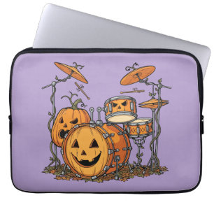 Halloween-Kürbis-Schlagzeug-Set Laptopschutzhülle