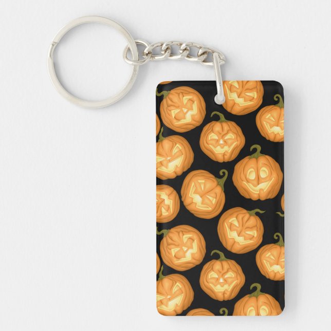 Halloween-Kürbis Schlüsselanhänger (Vorderseite)