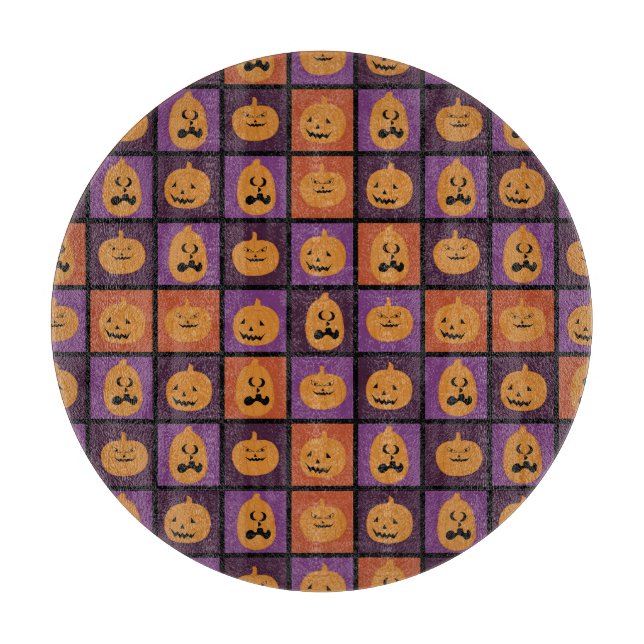 Halloween-Kürbis Schneidebrett (Vorderseite)