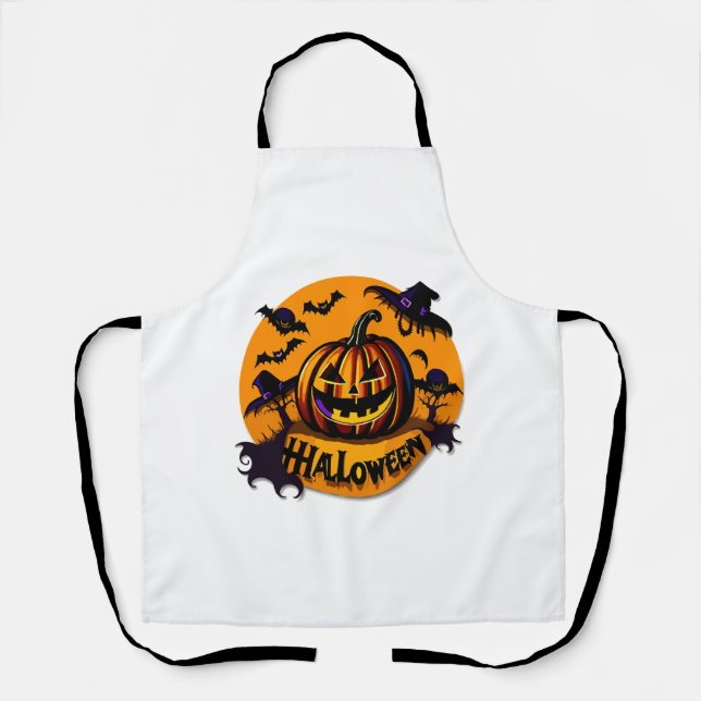 Halloween-Kürbis Schürze (Vorderseite)