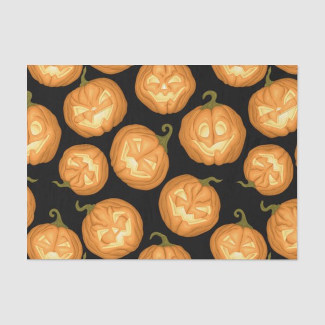 Halloween-Kürbis Seidenpapier (Vorderseite)