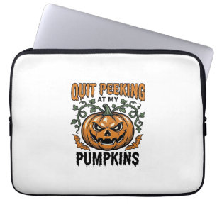 Halloween-Kürbis-Shirt Vintage-Gravur-Witz_1 Laptopschutzhülle