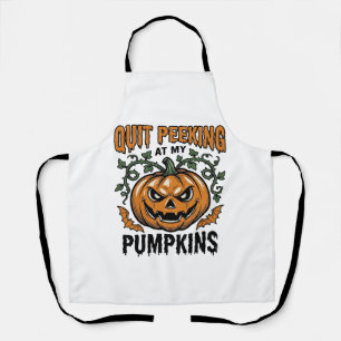 Halloween-Kürbis-Shirt Vintage-Gravur-Witz_1 Schürze