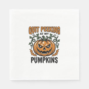 Halloween-Kürbis-Shirt Vintage-Gravur-Witz_1 Serviette