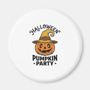 Halloween-Kürbis-Shirt Vintage-Hexenhut Spaß_1 Magnet