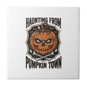 Halloween-Kürbis-Shirt Vintage Jack O Lantern Tow Fliese