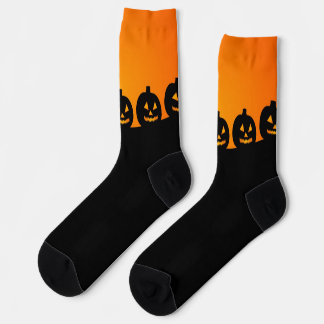 Halloween-Kürbis-Silhouetten-Socken Socken