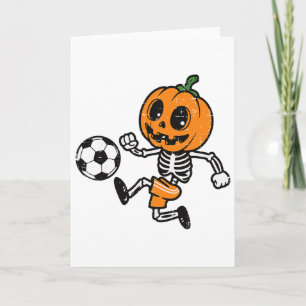 Halloween-Kürbis-Skelett-Fußball-Kostüm B Karte