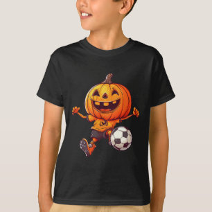 Halloween-Kürbis-Skelett-Fußball-Kostüm B T-Shirt