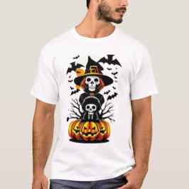 Halloween Kürbis Skull-T - Shirt