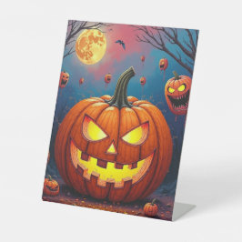 Halloween-Kürbis Sockelschild