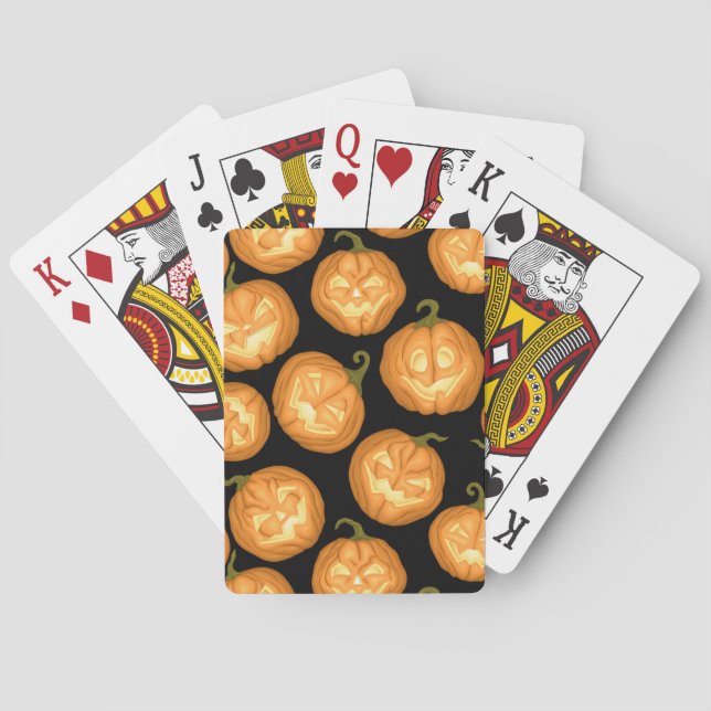 Halloween-Kürbis Spielkarten (Rückseite)