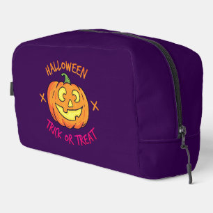 Halloween-Kürbis-Süßes-oder-Saures-Etikett Waschbeutel
