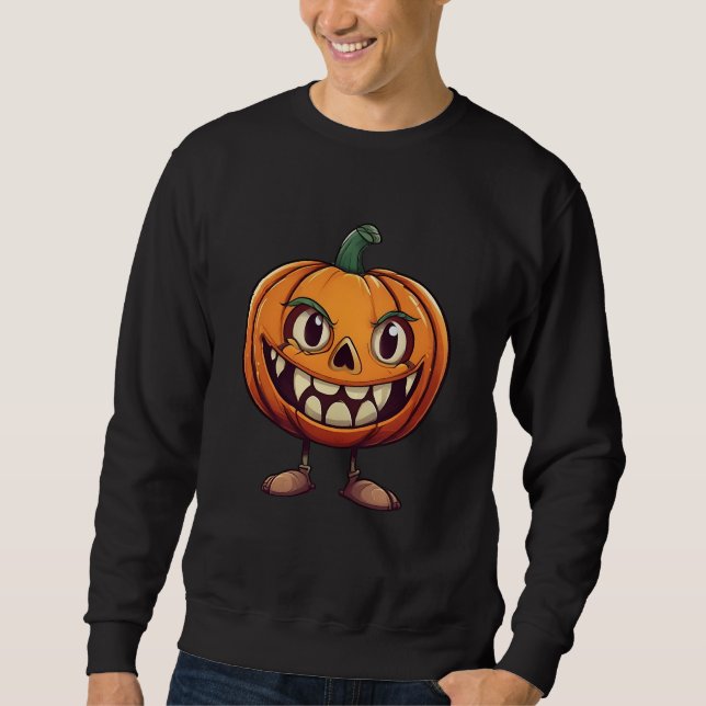 Halloween Kürbis Sweatshirt (Vorderseite)