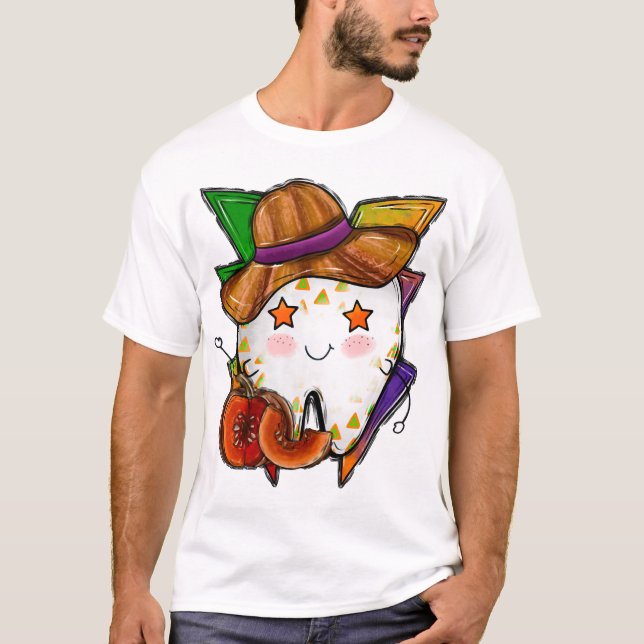 Halloween-Kürbis T-Shirt (Vorderseite)