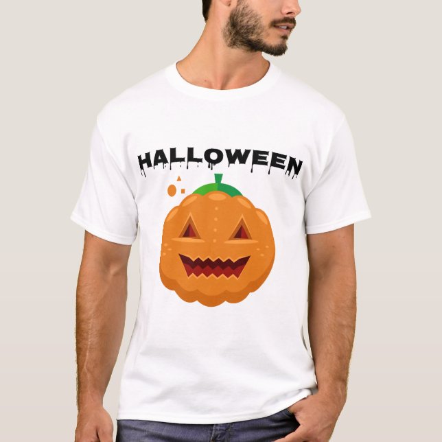 Halloween-Kürbis T-Shirt (Vorderseite)