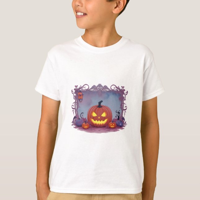 Halloween-Kürbis T-Shirt (Vorderseite)