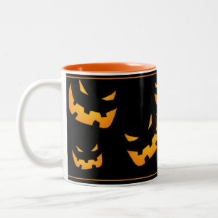 Halloween-Kürbis-Tasse Zweifarbige Tasse