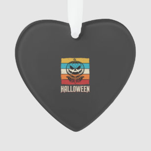 Halloween-Kürbis-Totenkopf Retro Vintage Ornament