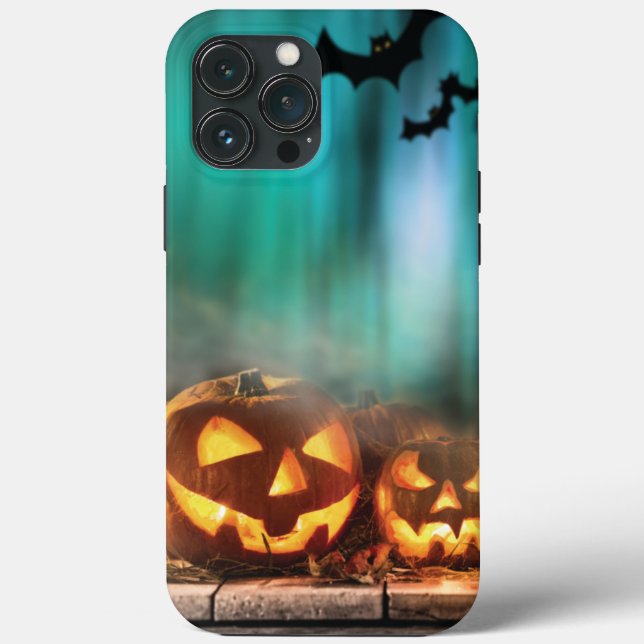 Halloween Kürbis und Fledermäuse Case-Mate iPhone Hülle (Rückseite)