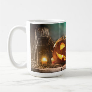 Halloween Kürbis und Fledermäuse Kaffeetasse