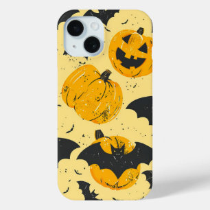 Halloween-Kürbis und Fledermäuse Muster Vintage Case-Mate iPhone Hülle