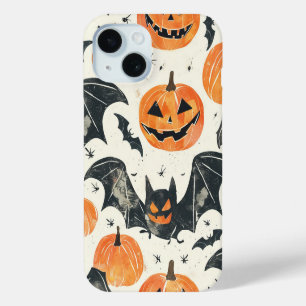 Halloween-Kürbis und Fledermäuse Muster Vintage He Case-Mate iPhone Hülle