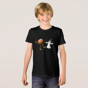 Halloween-Kürbis und Geist Tri-Blend Shirt