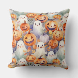Halloween Kürbis und Geister Kissen
