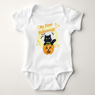 Halloween-Kürbis und Katzen-T - Shirt