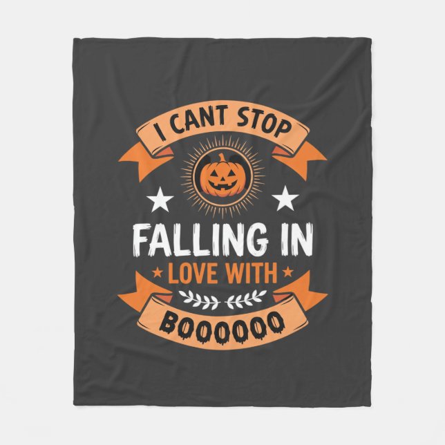 Halloween-Kürbis verliebt sich Fleecedecke (Vorderseite)