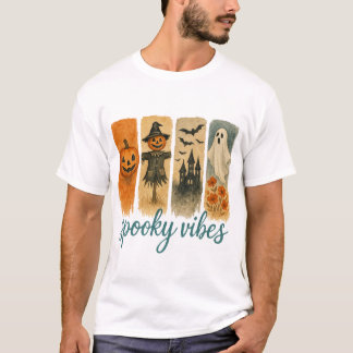 Halloween-Kürbis Vintage-Halloween-Geist T-Shirt
