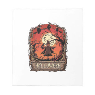 Halloween-Kürbis-Vogelscheuche-Hexen-Vollmond_1 Notizblock