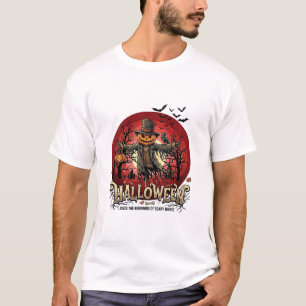 Halloween-Kürbis-Vogelscheuche-Rabe-Fledermäuse_1 T-Shirt