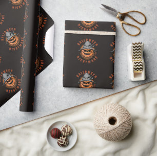 Halloween-Kürbis-Vogelscheuchendesign Geschenkpapier